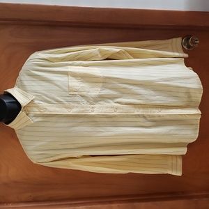 Club Room Spring Striped Button Up Size L